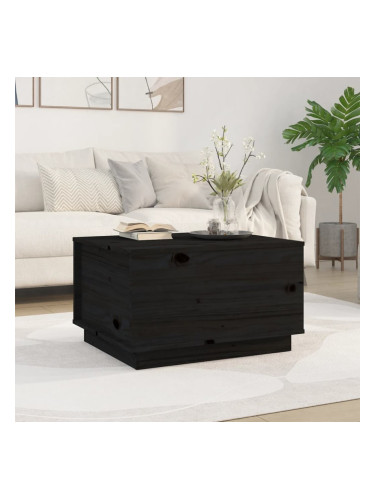 Sonata H Кафе маса, черна, 60x50x35 см, борово дърво масив