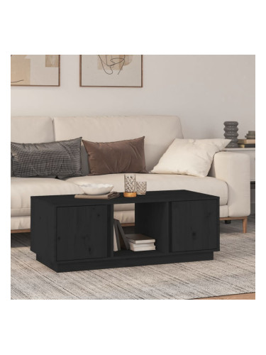 Sonata H Кафе маса, черно, 110x50x40 см, бор масив