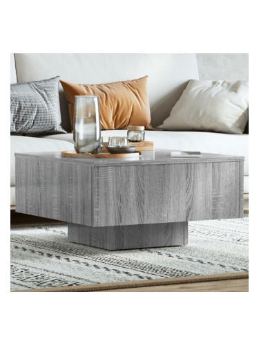 Sonata H Кафе маса, сив сонома, 60x60x31,5 см, инженерно дърво