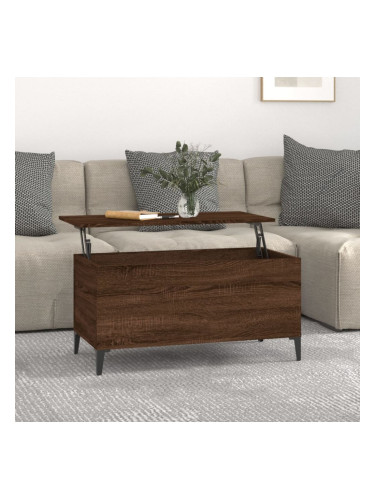 Sonata H Маса за кафе, кафяв дъб, 90x44,5x45 см, инженерно дърво