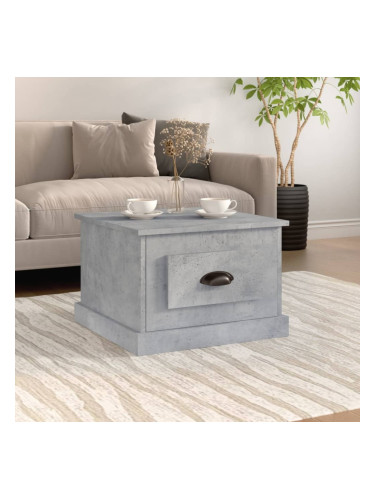 Sonata H Кафе маса, бетонно сива, 50x50x35 см, инженерно дърво