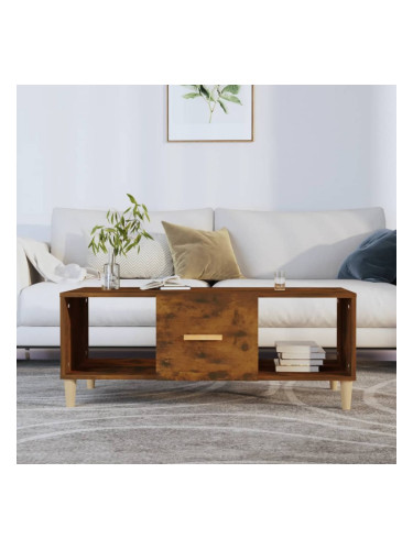 Sonata H Кафе маса, опушен дъб, 102x50x40 см, инженерно дърво