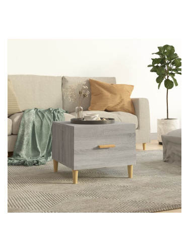 Sonata H Кафе маса, сив сонома, 50x50x40 см, инженерно дърво