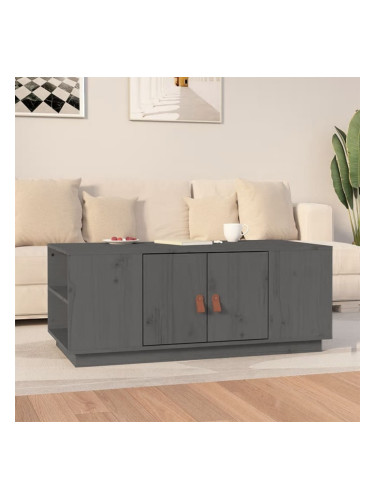 Sonata H Кафе маса, сива, 100x50x41 см, борово дърво масив