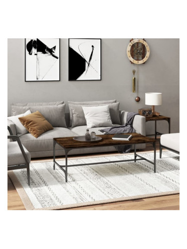 Sonata H Кафе маса, опушен дъб, 80x50x35 см, инженерно дърво