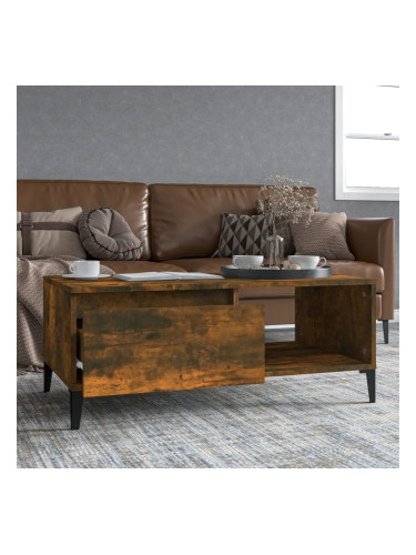 Sonata H Кафе маса, опушен дъб, 90x50x36,5 см, инженерно дърво