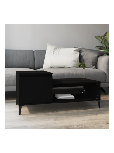 Sonata H Маса за кафе, черна, 100x50x45 см, инженерно дърво