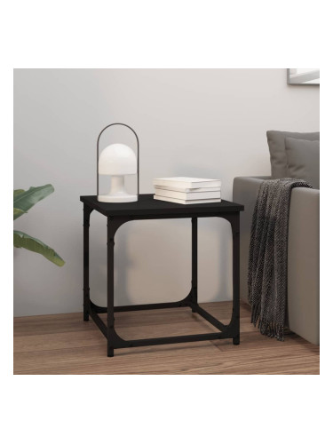 Sonata H Странична маса, черна, 40x40x40 см, инженерно дърво