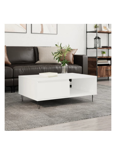 Sonata H Кафе маса, бяла, 90x60x35 см, инженерно дърво