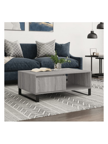 Sonata H Кафе маса, сив сонома, 90x60x35 см, инженерно дърво