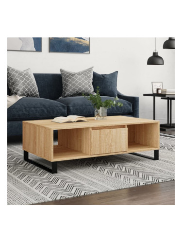 Sonata H Кафе маса, дъб сонома, 104x60x35 см, инженерно дърво