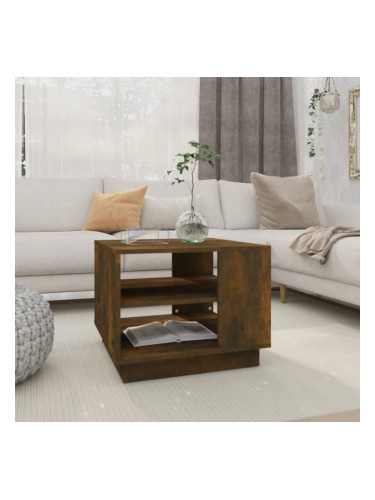 Sonata H Кафе маса, опушен дъб, 55x55x43 см, инженерно дърво