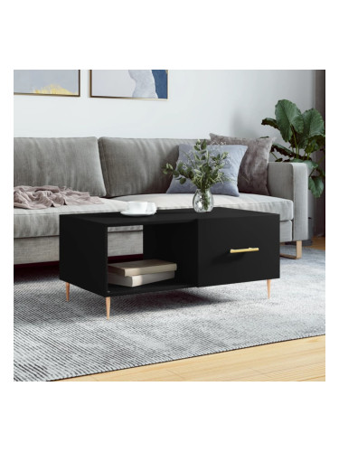 Sonata H Маса за кафе, черна, 90x50x40 см, инженерно дърво