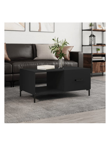 Sonata H Маса за кафе, черна, 90x50x40 см, инженерно дърво