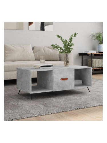 Sonata H Кафе маса, бетонно сива, 102x50x40 см, инженерно дърво