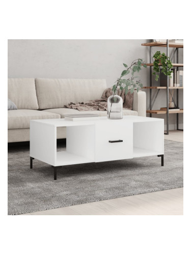 Sonata H Маса за кафе, бяла, 102x50x40 см, инженерно дърво