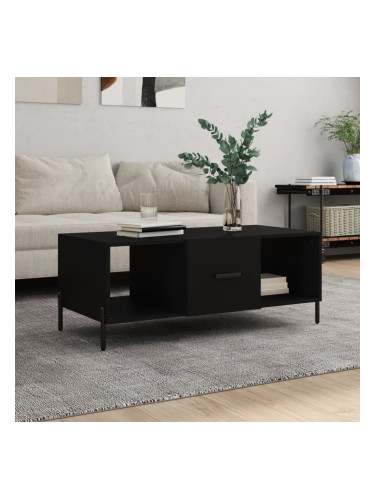 Sonata H Маса за кафе, черна, 102x50x40 см, инженерно дърво