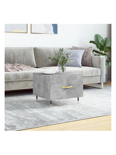 Sonata H Кафе маса, бетонно сива, 50x50x40 см, инженерно дърво