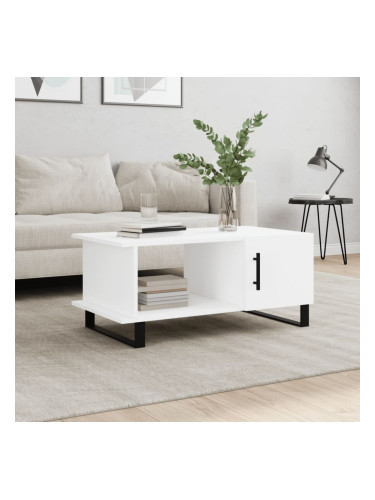 Sonata H Кафе маса, бяла, 90x50x40 см, инженерно дърво