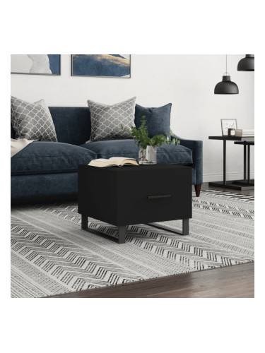 Sonata H Кафе маса, черна, 50x50x40 см, инженерно дърво