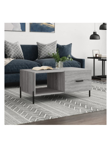 Sonata H Кафе маса, сив сонома, 90x50x40 см, инженерно дърво