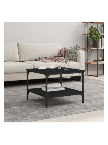 Sonata H Кафе маса, черна, 55x55x40 см, инженерно дърво