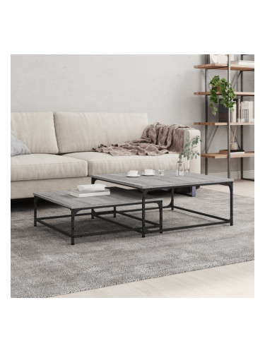 Sonata H Стифиращи кафе маси, 2 бр, сив сонома, инженерно дърво