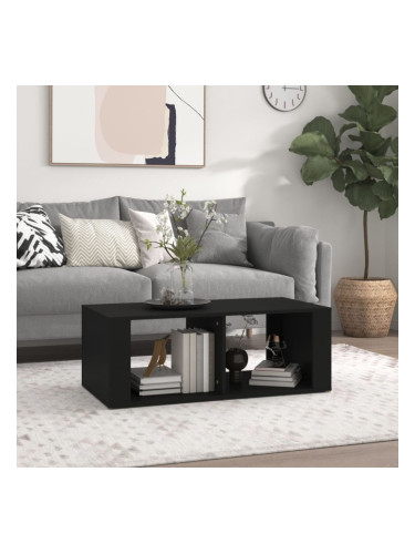 Sonata H Маса за кафе, черна, 100x50x36 см, инженерно дърво