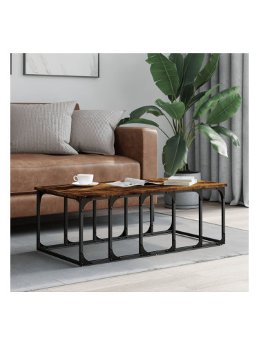 Sonata H Кафе маса, опушен дъб, 100x50x35,5 см, инженерно дърво