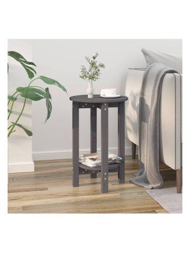 Sonata H Кафе маса, сива, Ø 40x60 см, борово дърво масив