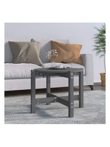 Sonata H Кафе маса, сива, Ø 62,5x45 см, борово дърво масив