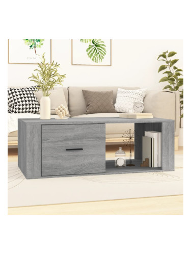 Sonata H Кафе маса, сив сонома, 100x50,5x35 см, инженерно дърво