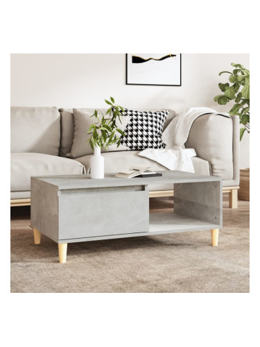 Sonata H Маса за кафе, бетонно сива, 90x50x36,5 см, инженерно дърво