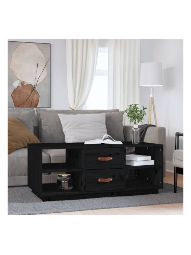 Sonata H Кафе маса, черен, 100x50x41 см, борово дърво масив