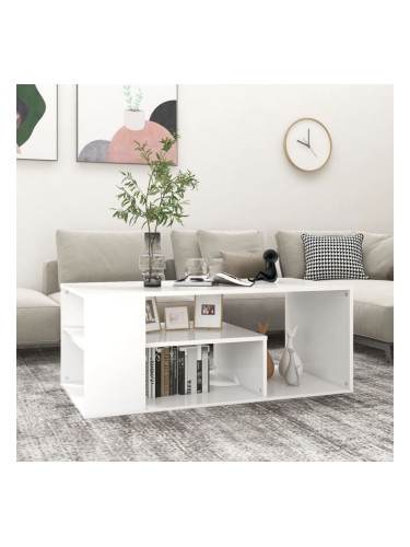 Sonata H Маса за кафе, бяла, 100x50x40 см, инженерно дърво