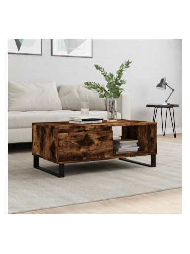 Sonata H Кафе маса, опушен дъб, 90x50x36,5 см, инженерно дърво