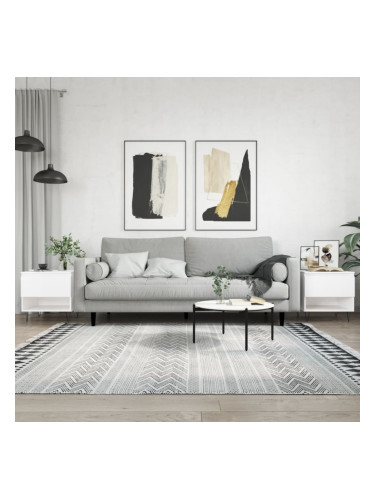 Sonata H Маси за кафе, 2 бр, бели, 50x46x50 см, инженерно дърво