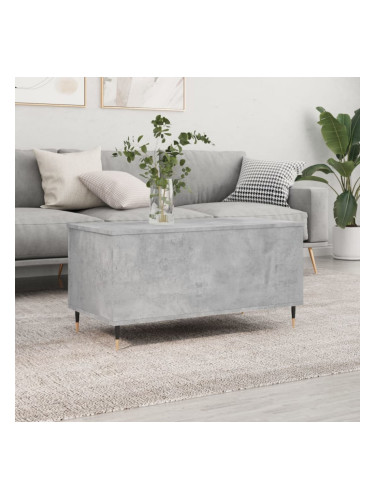 Sonata H Кафе маса, бетонно сива, 90x44,5x45 см, инженерно дърво