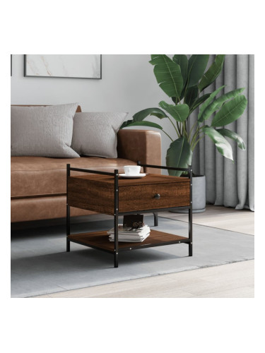 Sonata H Кафе маса, кафяв дъб, 50x50x50 см, инженерно дърво