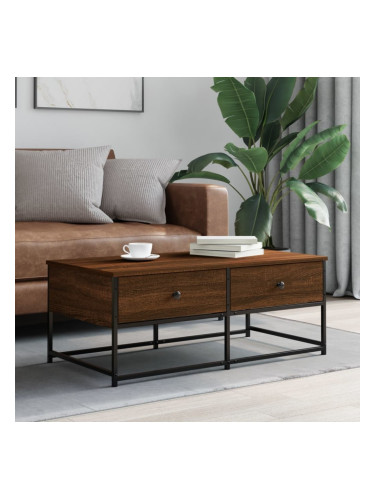 Sonata H Кафе маса, кафяв дъб, 100x51x40 см, инженерно дърво