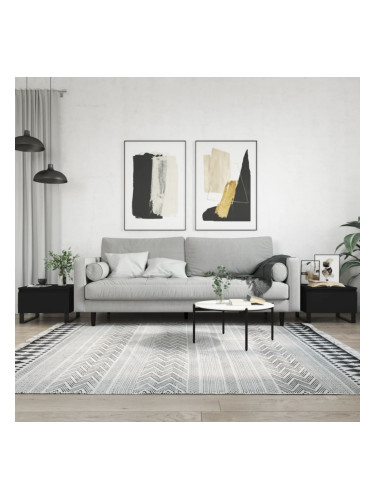 Sonata H Кафе маси, 2 бр, черни, 50x46x35 см, инженерно дърво