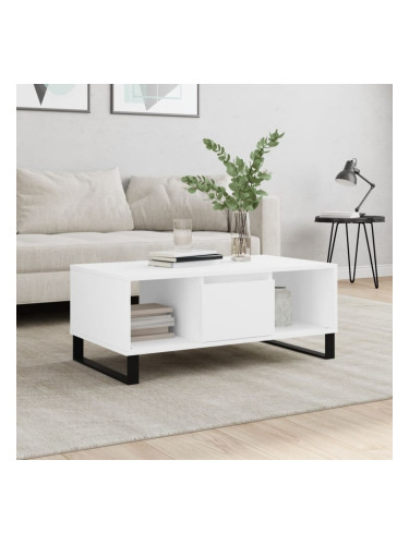 Sonata H Кафе маса, бяла, 90x50x36,5 см, инженерно дърво