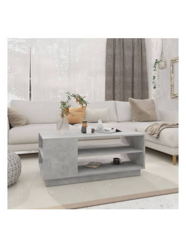 Sonata H Кафе маса, бетонно сива, 102x55x43 см, инженерно дърво