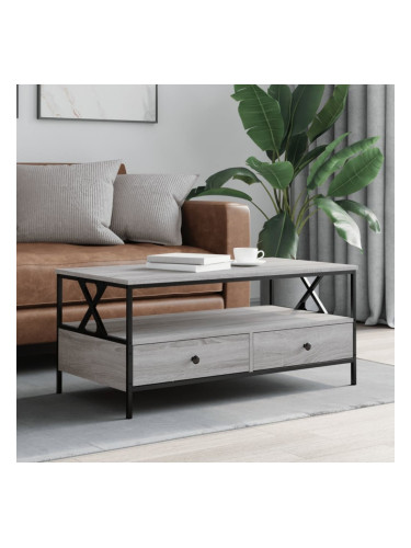 Sonata H Кафе маса, сив сонома, 100x51x45 см, инженерно дърво