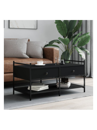 Sonata H Маса за кафе, черна, 99x50x50 см, инженерно дърво