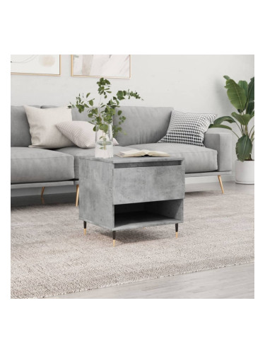 Sonata H Кафе маса, бетонно сива, 50x46x50 см, инженерно дърво