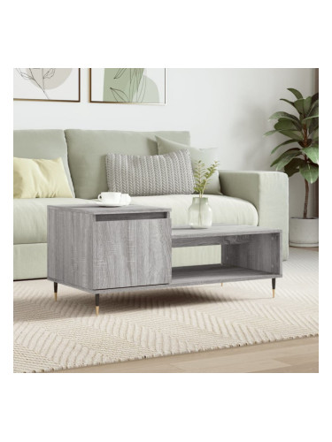 Sonata H Кафе маса, сив сонома, 100x50x45 см, инженерно дърво