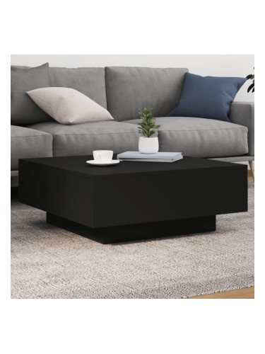 Sonata H Маса за кафе, черна, 80x80x31 см, инженерно дърво