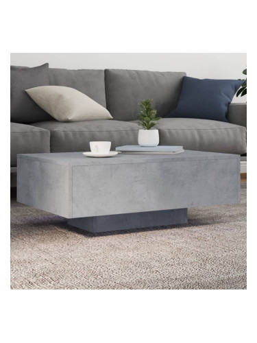 Sonata H Маса за кафе с LED осветление, бетонно сив, 85x55x31 см