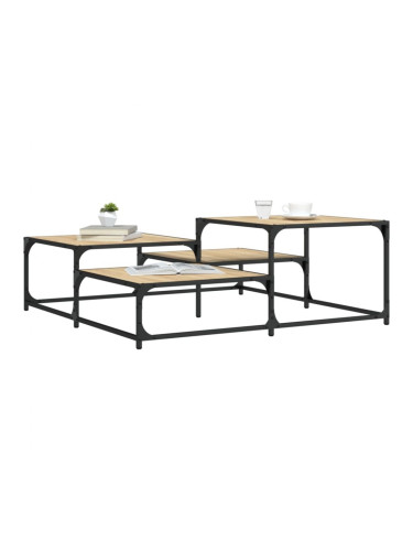 Sonata H Кафе маса, дъб сонома, 107x107x40 см, инженерно дърво